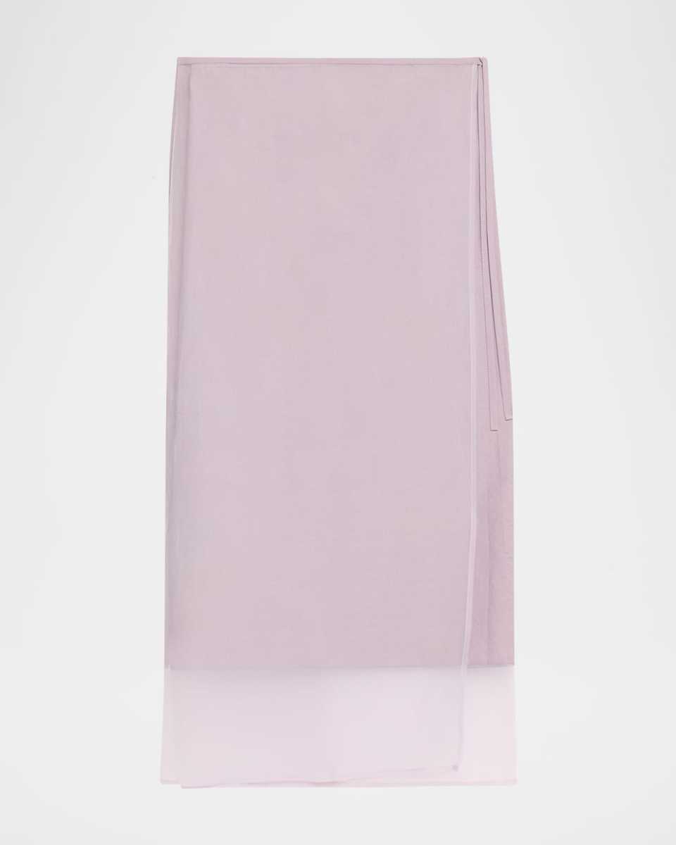 Crispy Cotton Midi Sarong Skirt